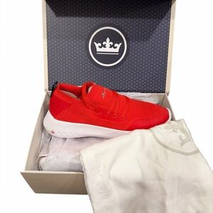 NWT Peter Millar Women’s Hyperlight Glide Sneakers Red Knit Comfort Shoes Size 8